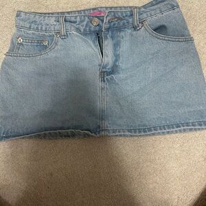 Edikted Blue Denim Skirt